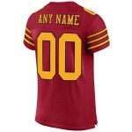 Custom Cardinal Gold-Black Mesh Authentic Football Jersey Custom Cardinal Gold-Black Mesh Authentic Football Jersey